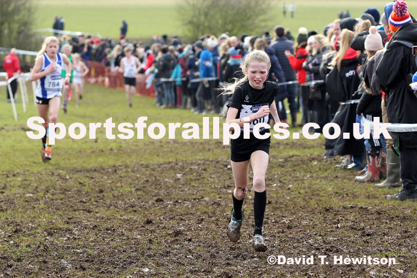 Girls under-13s, 2020 British Athletics Inter Counties Cross Country Champs., Prestwold Hall, Loughborough. Photo: David T. Hewitson/Sports for All Pics